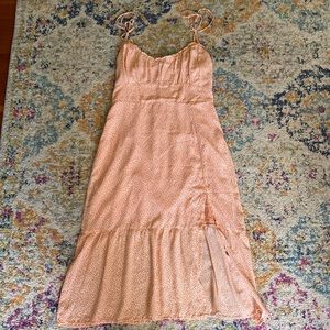 Abercrombie & Fitch - Peach/Coral Midi Dress - Size M